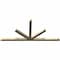 Ekena Millwork Saratoga Rough Sawn Timber Gable Bracket, Douglas Fir, 108"W x 49"H x 4"D x 4"F, 11/12 Pitch GBW108X49X0404SAR00RDF - alternate 4